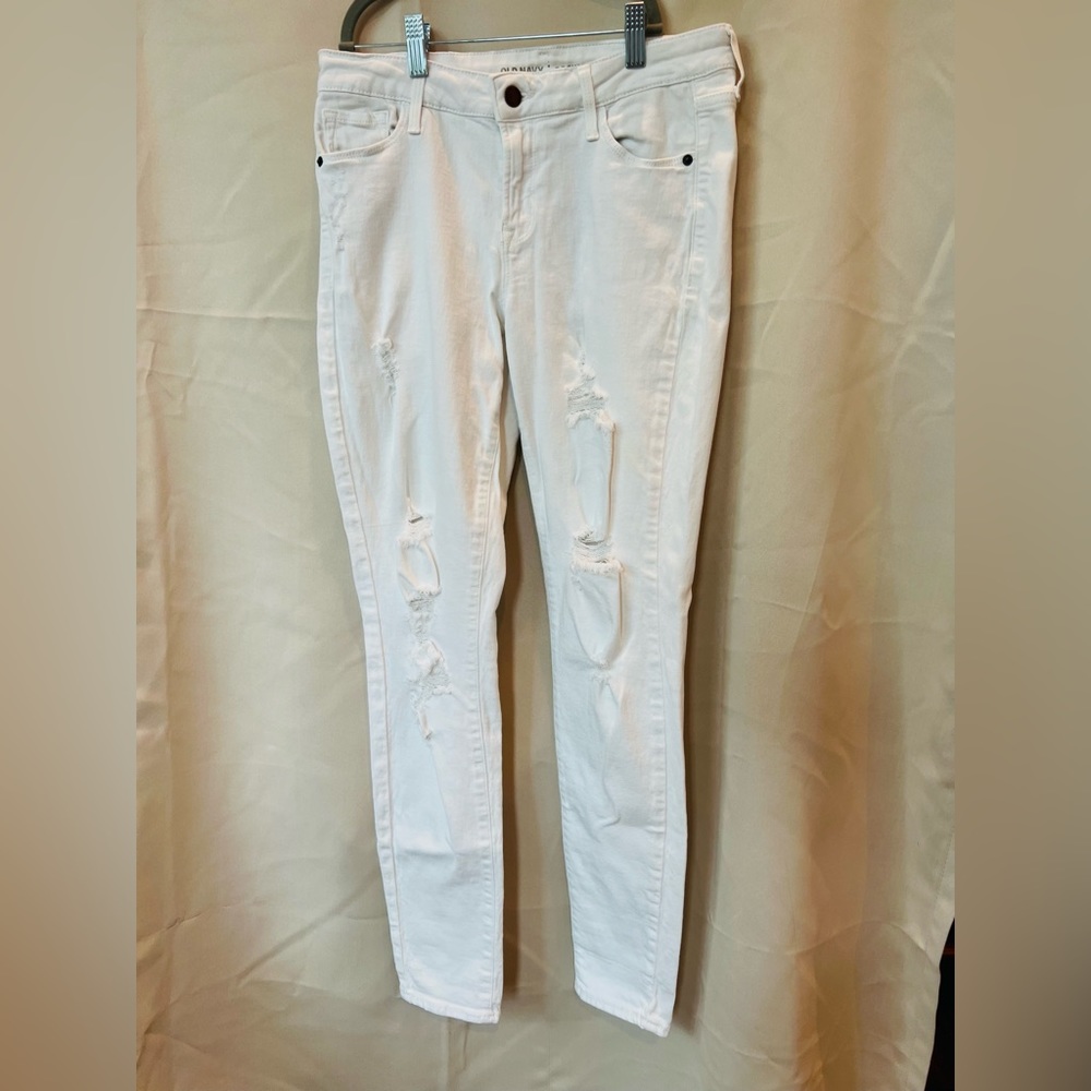 Old Navy Rockstar White Skinny Jeans (6R)